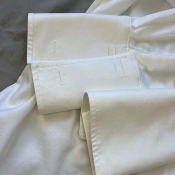 CHARLES TYRWHITT Mens White Slim Fit Non Iron Dress Shirt 17.5 36 XL French Cuff - Picture 13 of 13